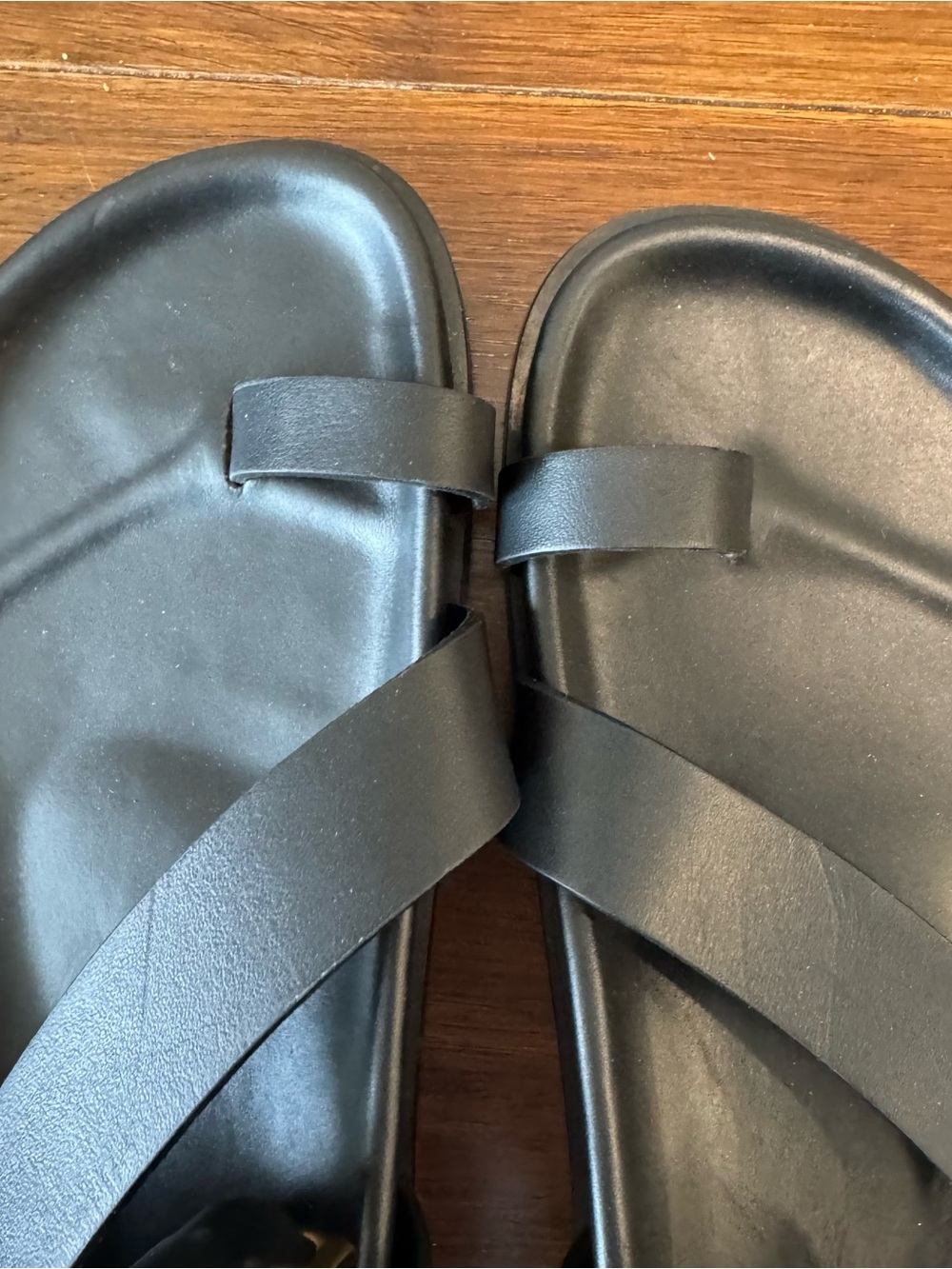 ALOHAS Siren Onix Patent Leather Strap Sandals Black Sz 39 8-8.5 US Minimalist - Picture 6 of 9